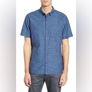Hurley One & Only 2.0 Woven Blue Shirt Size XXL
